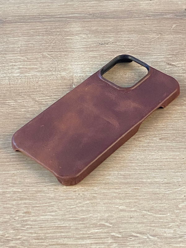 Hakiki Deri iPhone Kılıf Açık Kahve