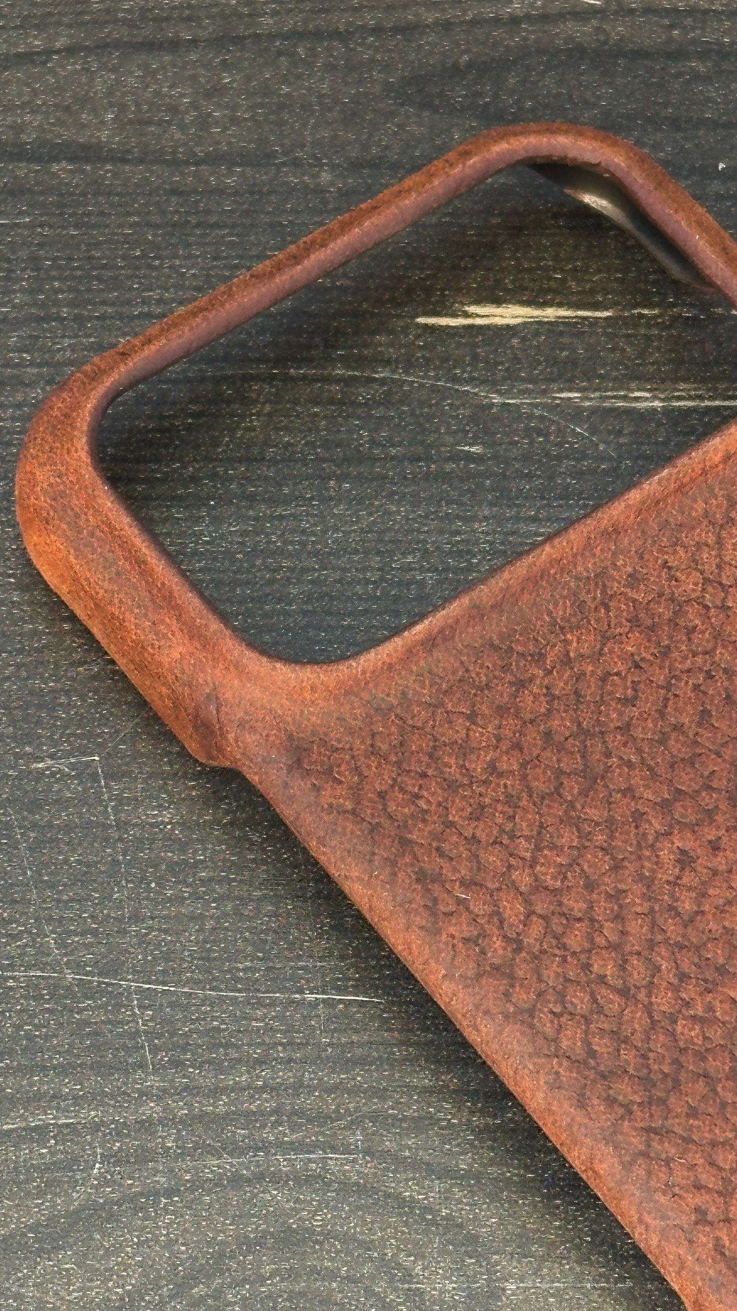 Hakiki Deri iPhone Deri Kılıf Taba Frisko Desenli Magsafe Özellikli