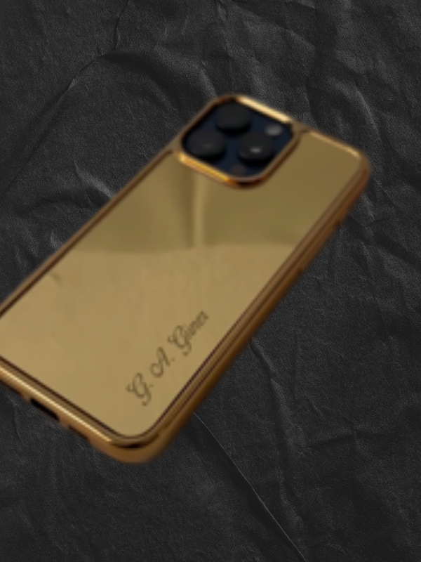 Gold iPhone ışıklı Kılıf Kişiye Özel