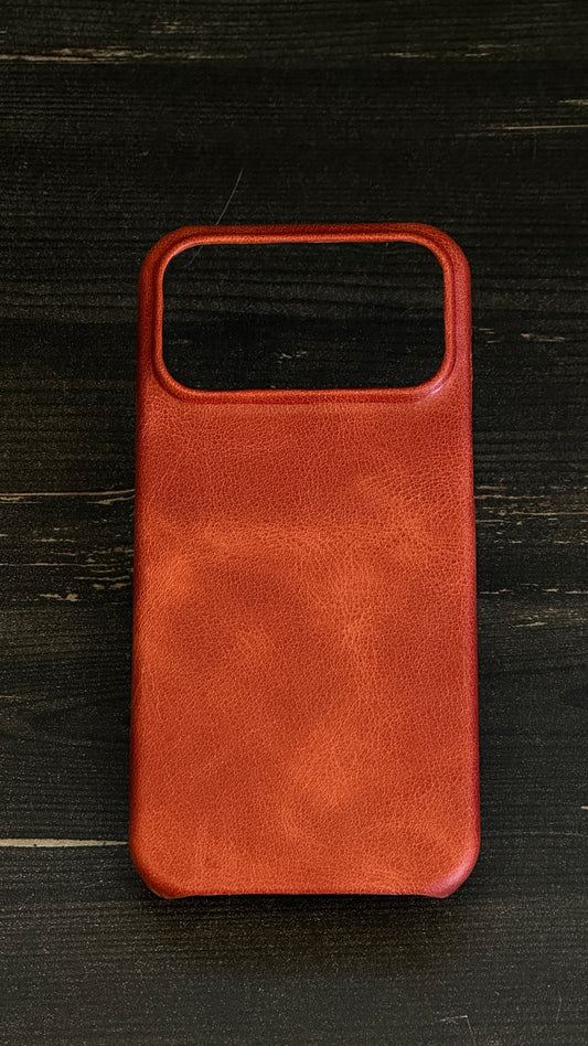 Turuncu Deri Kılıf Magsafe Özellikli