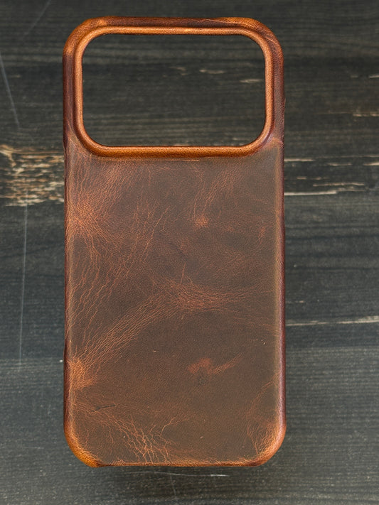 iPhone 17 Pro Max Hakiki Deri Kılıf & Magsafe özellikli Ultra Slim Frisco (yağlı Deri) Kahverengi