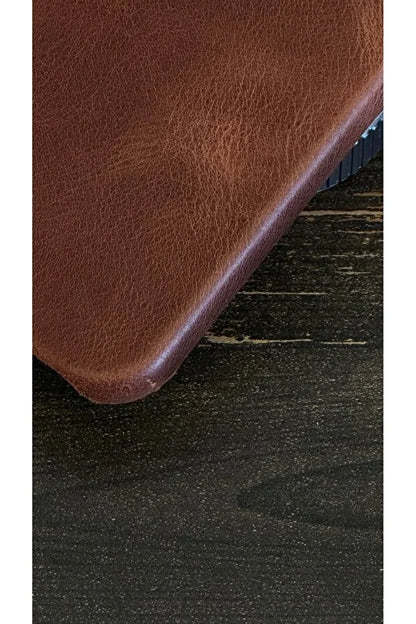 Magsafe Özellikli Hakiki Deri iPhone Kılıf - Kestane Kahvesi