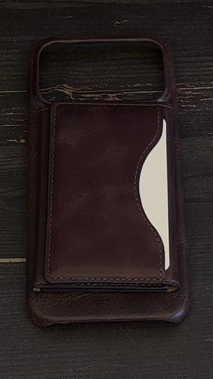 Hakiki Deri iPhone Kılıf & 6 Kart Kapasiteli Cüzdan