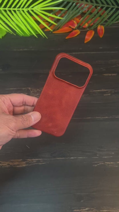 Turuncu Detaylı deri Kılıf