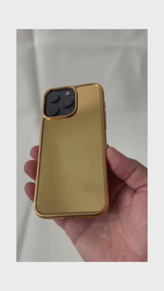Gold iPhone ışıklı Kılıf Kişiye Özel