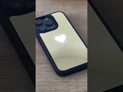 Işıklı Kılıf Gold Kalpli iPhone